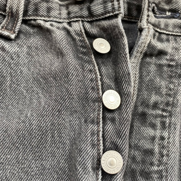 Vintage Dark Grey Wash Button Front Levis Strauss Jeans sz 25 by 34 - Picture 5 of 8